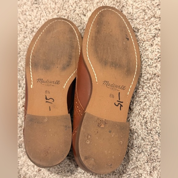 Madewell Chestnut Men\'s Leather Derbys